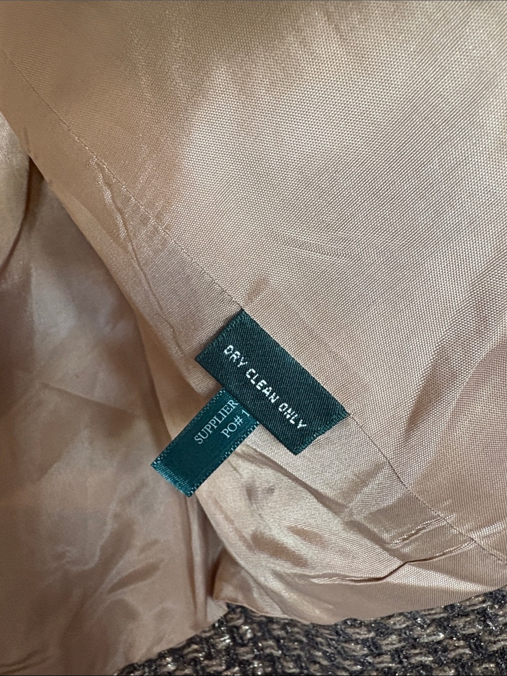 Lauren Ralph Lauren Brown Tweed Cropped Button Jacket - Picture 7 of 7